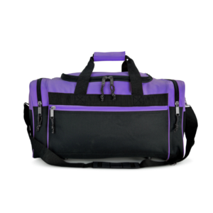 Blank Sports Duffle Bag Gym Bag Travel Duffel with Adjustable Strap in Purple