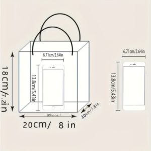 1pc Portable Gift Bags - Ultra-Portable Compact Transparent with Delicate Daisy Design