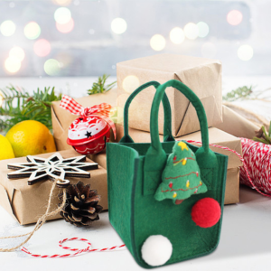 Holiday Snack Bags for Lollipops and Candies, Reusable Christmas Gift Bags