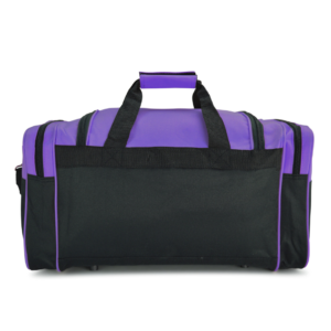 Blank Sports Duffle Bag Gym Bag Travel Duffel with Adjustable Strap in Purple